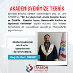 Doç. Dr. Cem Özkurt'a Tebrik